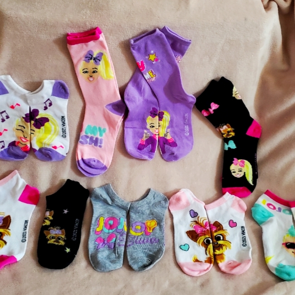 NEW 9 Pair Jojo Siwa Socks, One Size